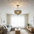 Moroccan Brass Pendant Light - Vintage Style Lighting  (pl-1095)
